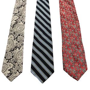 👔 Men’s 100% Silk Neckties | Lot of 3 | Jos. A. Bank | CHAPS | Bocara